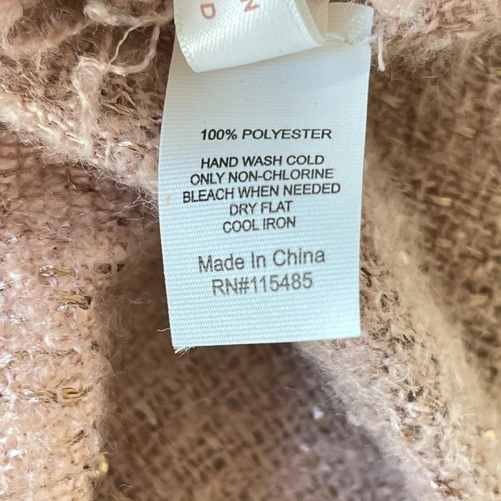 Pink Cozy Blanket Scarf Oversized Winter Wrap Long Fringe Shawl Sequin Outerwear